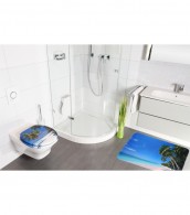 WC-Sitz mit Absenkautomatik Karibik - Premium Toilettendeckel direkt vom Hersteller