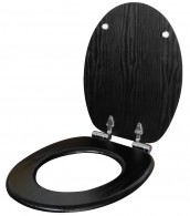 WC-Sitz mit Absenkautomatik Black Wood - Premium Toilettendeckel direkt vom Hersteller