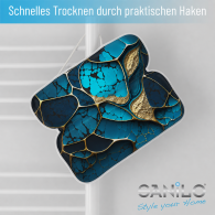 Badewannenkissen Marmor Cobalt
