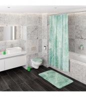 3-teiliges Badezimmer Set Marmor Grün