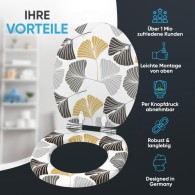 WC-Sitz mit Absenkautomatik Ginkgo - Premium Toilettendeckel direkt vom Hersteller
