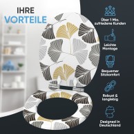WC-Sitz mit Absenkautomatik Ginkgo - Premium Toilettendeckel direkt vom Hersteller