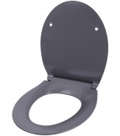 WC-Sitz mit Absenkautomatik Flat Grau - Premium Toilettendeckel direkt vom Hersteller