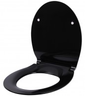 WC-Sitz mit Absenkautomatik Flat Schwarz - Premium Toilettendeckel direkt vom Hersteller