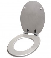 WC-Sitz mit Absenkautomatik Glitzer Silber - Premium Toilettendeckel direkt vom Hersteller