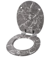 3-teiliges Badezimmer Set Marmor Grau