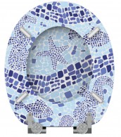 WC-Sitz mit Absenkautomatik Mosaic World - Premium Toilettendeckel direkt vom Hersteller