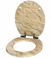 WC-Sitz mit Absenkautomatik Sand Stone - Premium Toilettendeckel direkt vom Hersteller