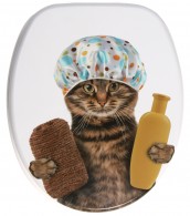 3-teiliges Badezimmer Set Shower Cat