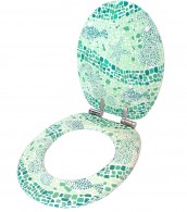 WC-Sitz Mosaic World Green - Premium Toilettendeckel direkt vom Hersteller