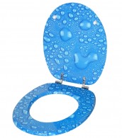WC-Sitz Tautropfen-Blau - Premium Toilettendeckel direkt vom Hersteller