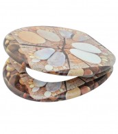 WC-Sitz mit Absenkautomatik Stone Feet - Premium Toilettendeckel direkt vom Hersteller