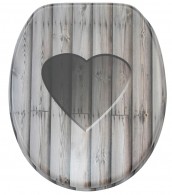 WC-Sitz mit Absenkautomatik Wooden Heart - Premium Toilettendeckel direkt vom Hersteller